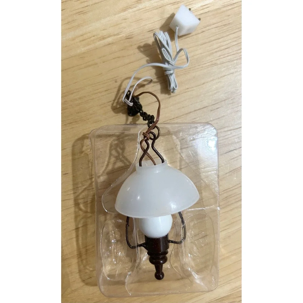 Concord Miniatures Hanging Lamp White Vintage Dollhouse Light M438 12V UNTESTED